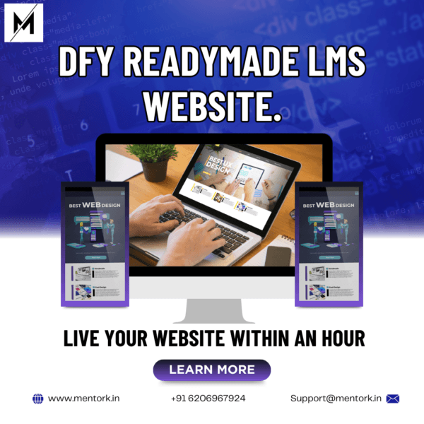 DFY Readymade (LMS) Learning Management Website For Your Payment Gateway Approval.